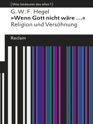 cover image of "Wenn Gott nicht wäre ...". Religion und Versöhnung
